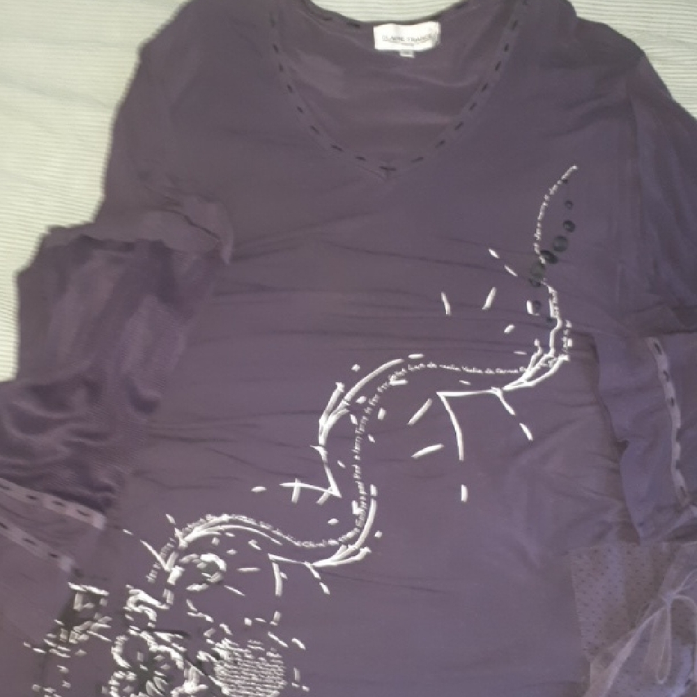 Alfani Trend Purple V-Neck Tunic with Abstract Print